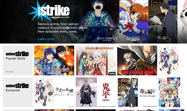 米Amazon、日本アニメ専門チャンネル「Anime Strike」を開設！
