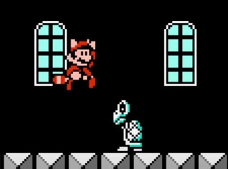 しっぽマリオ→空飛べます　カロン倒せません